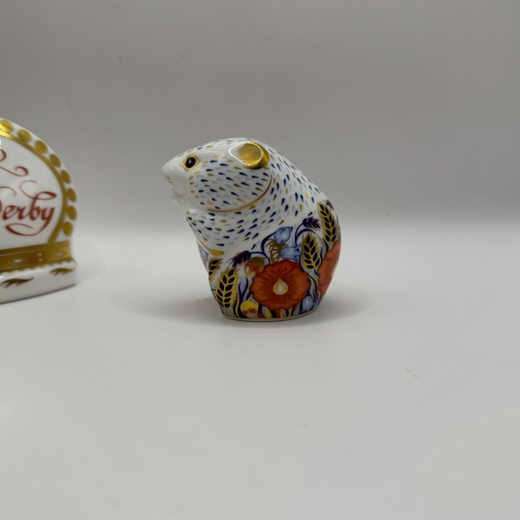 Royal Crown Derby Poppy Mouse Collectors Guild Exclusive Gift 1996 paperweight - Picture 4 of 10